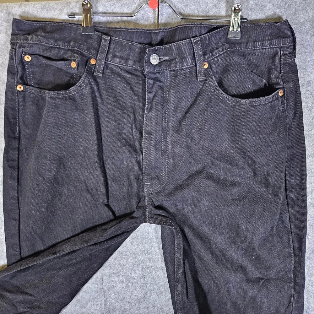 Levis Mens Black 550 Relaxed Fit Denim Jeans Casual Dad 40x34 (actual 40x31.5)